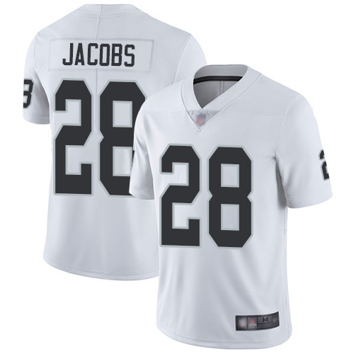 Men Oakland Raiders Limited White Josh Jacobs Road Jersey NFL Football #28 Vapor Untouchable Jersey